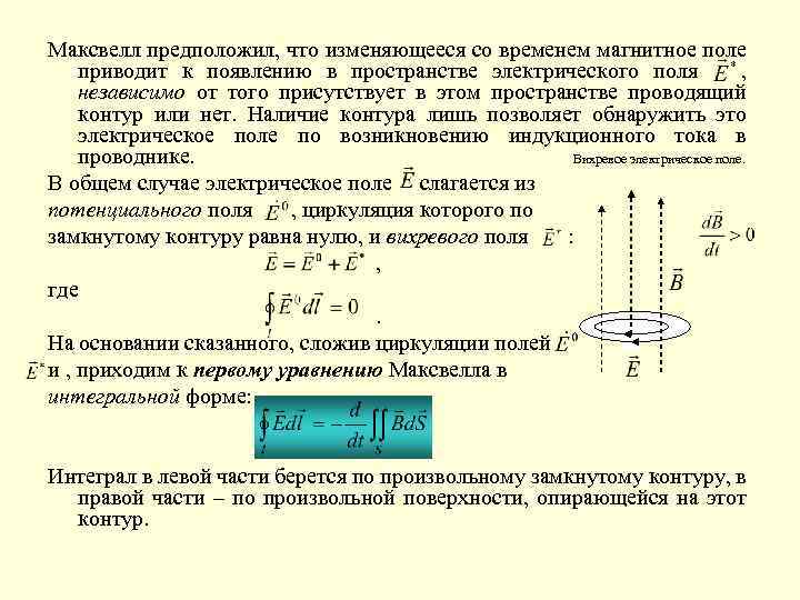 Изменение магнитного поля приводит к возникновению