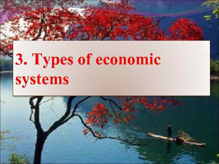 3. Types of economic systems 