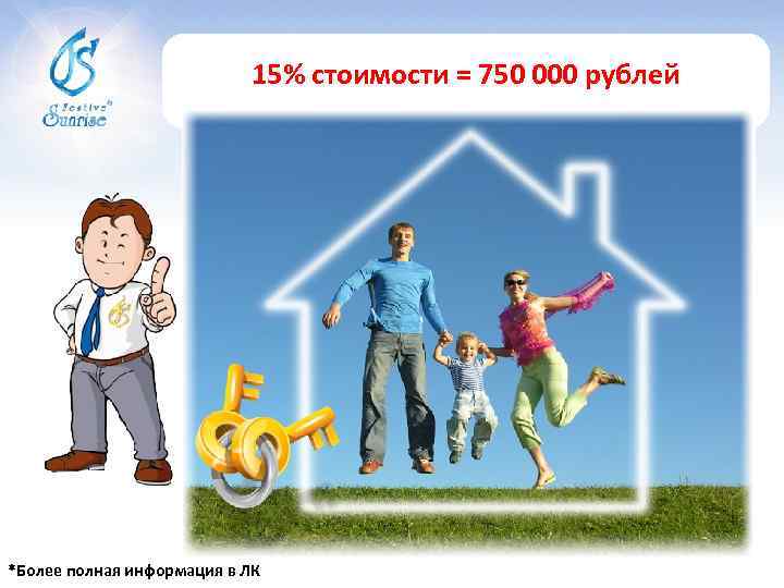 15% стоимости = 750 000 рублей *Более полная информация в ЛК 