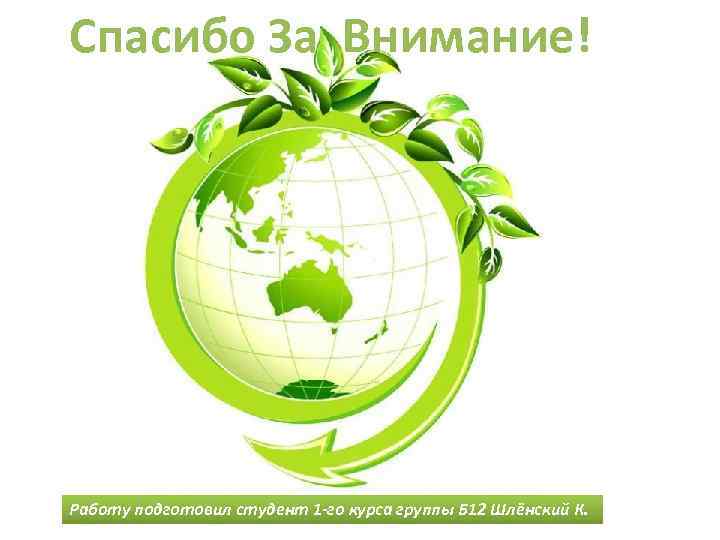 Спасибо За Внимание! Работу подготовил студент 1 -го курса группы Б 12 Шлёнский К.
