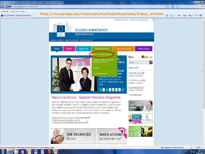 http: //ec. europa. eu/research/mariecurieactions/index_en. htm 