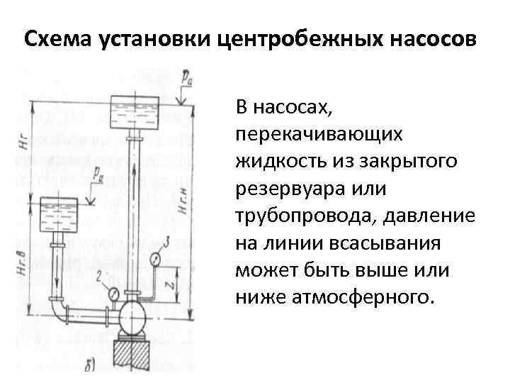 Схема подключения центробежного насоса