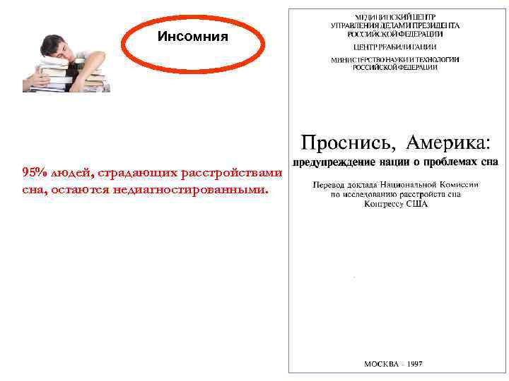 Инсомния 95% людей, страдающих расстройствами сна, остаются недиагностированными. 