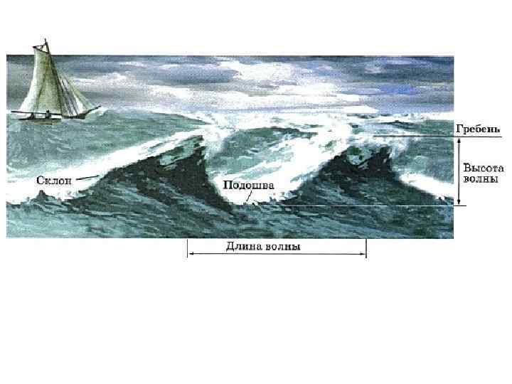 Укажите элементы воды. Укажите элементы волны подошва гребень высота волны длина волны. Строение волны схема. Высота волны. Строение морской волны.