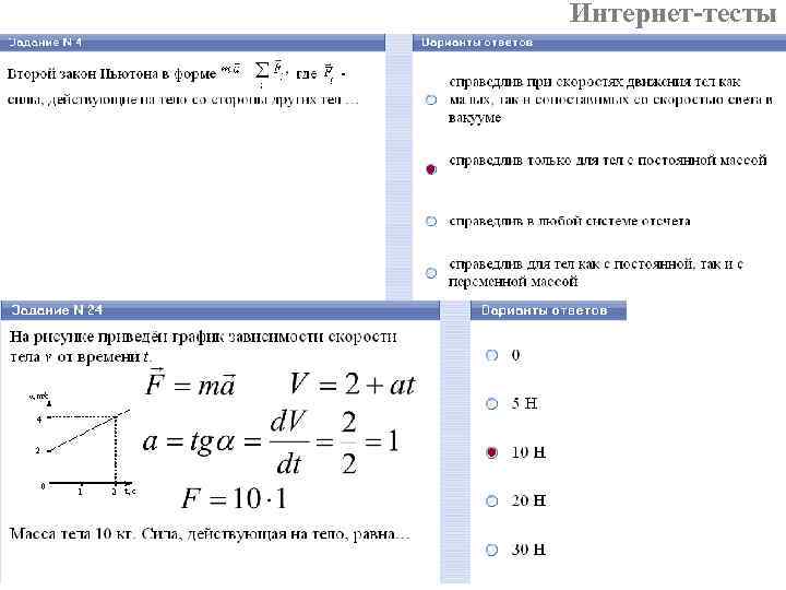 Интернет-тесты 