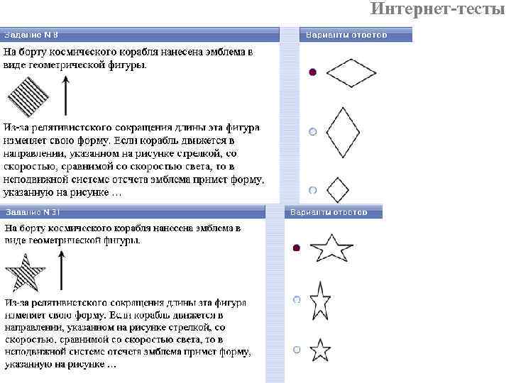 Интернет-тесты 