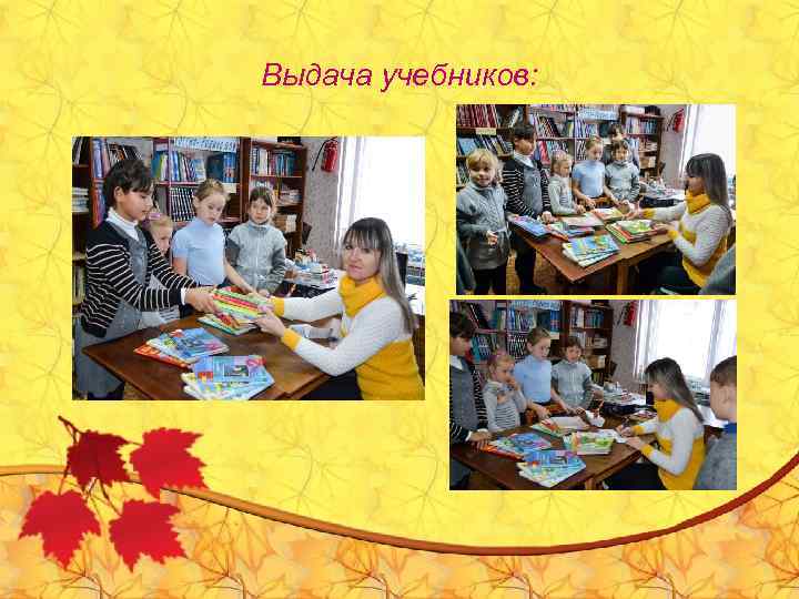 Выдача учебников: 