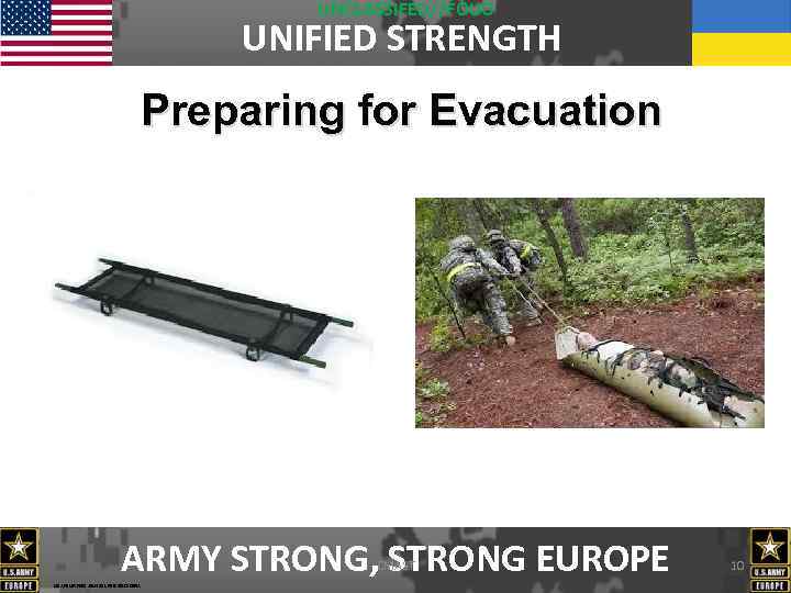 UNCLASSIFED//FOUO UNIFIED STRENGTH Preparing for Evacuation ARMY STRONG, STRONG EUROPE CMAST USAREUR FDO 191432