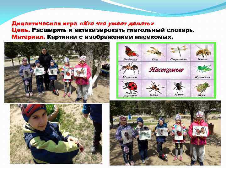 Дидактическая игра «Кто что умеет делать» Цель. Расширять и активизировать глагольный словарь. Материал. Картинки