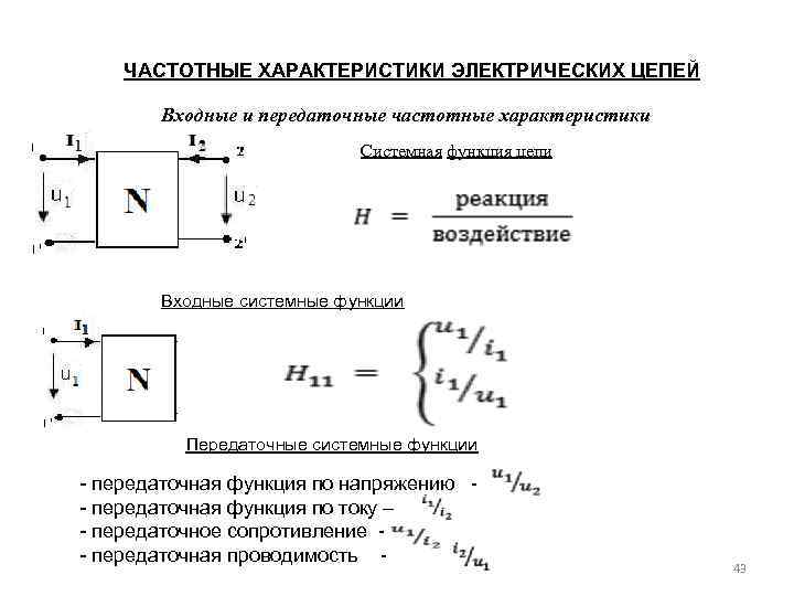 Свойства цепи