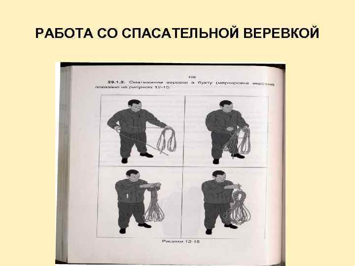 РАБОТА СО СПАСАТЕЛЬНОЙ ВЕРЕВКОЙ 