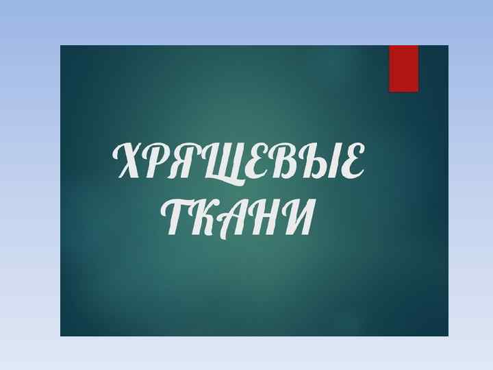 Хрящевая ткань 