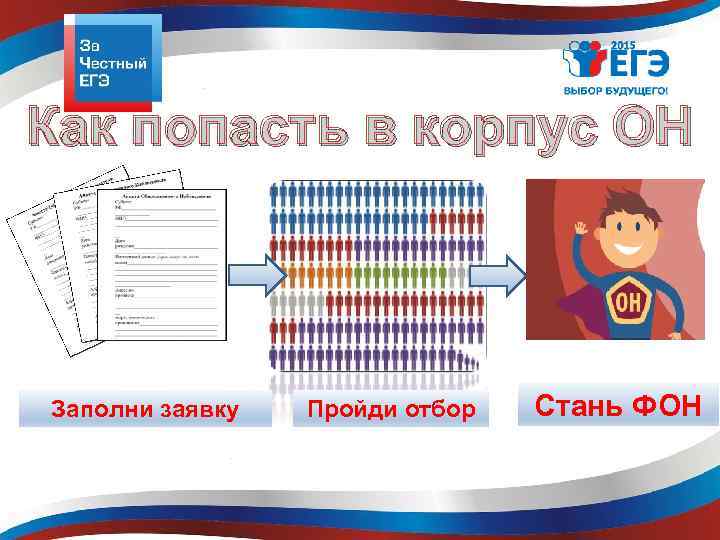 Как попасть в корпус ОН Заполни заявку Пройди отбор Стань ФОН 