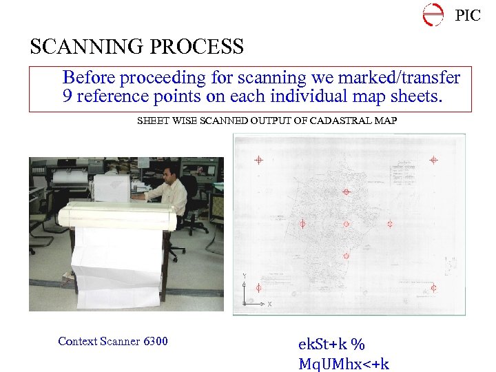 PIC SCANNING PROCESS Before proceeding for scanning we marked/transfer 9 reference points on each