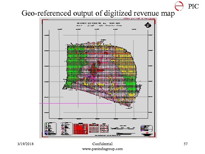 PIC Geo-referenced output of digitized revenue map 3/19/2018 Confidential www. panindiagroup. com 57 
