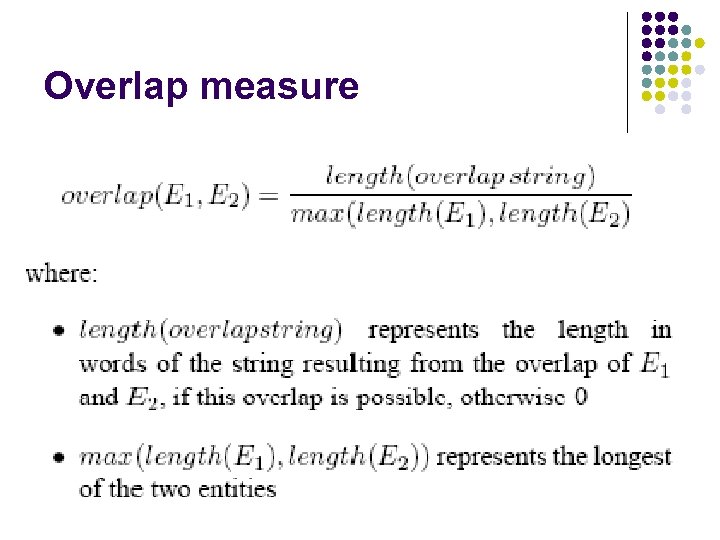 Overlap measure 