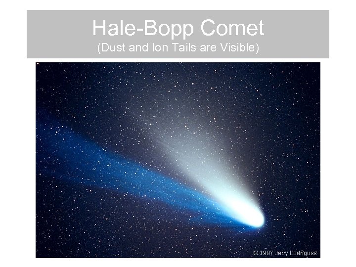 Hale-Bopp Comet (Dust and Ion Tails are Visible) 