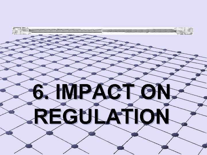  6. IMPACT ON REGULATION 