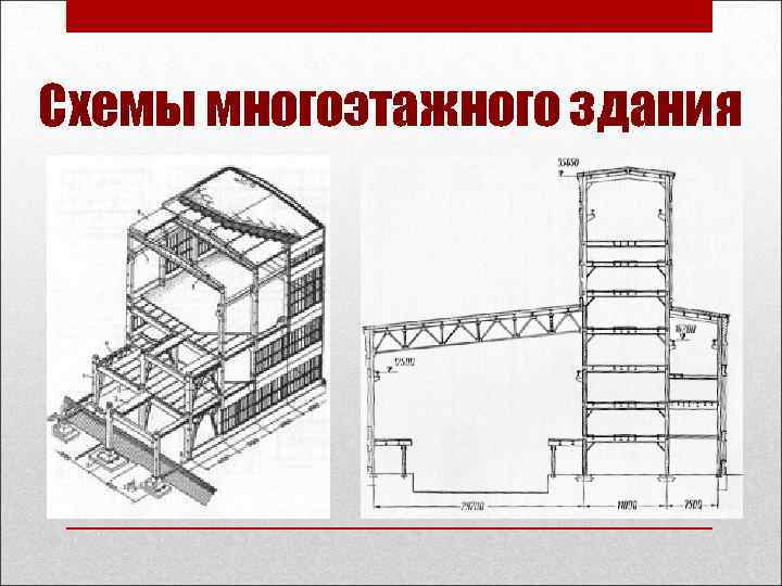 Схемы многоэтажного здания 