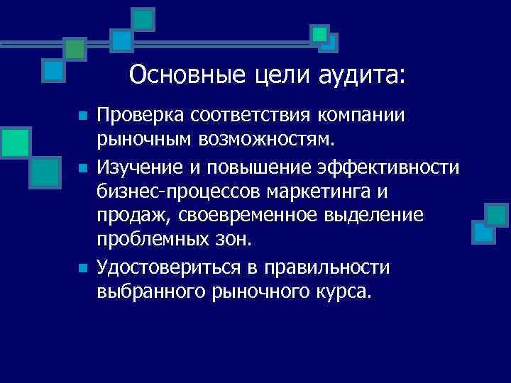 Цель аудита