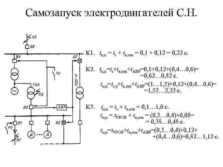 Схема самозапуска синхронного двигателя