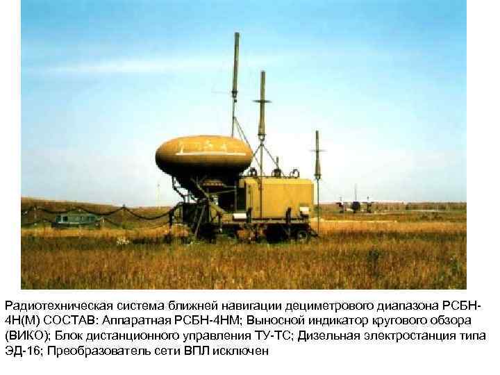 Радиотехническая система ближней навигации дециметрового диапазона РСБН 4 Н(М) СОСТАВ: Аппаратная РСБН 4 НМ;