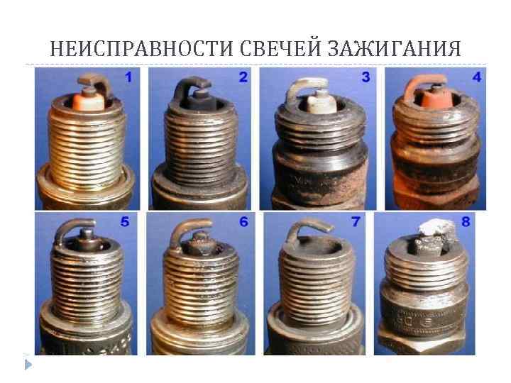 НЕИСПРАВНОСТИ СВЕЧЕЙ ЗАЖИГАНИЯ 