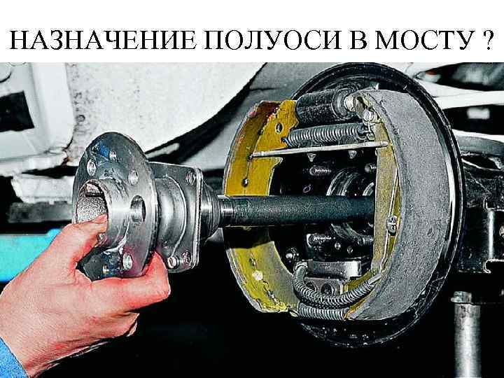 НАЗНАЧЕНИЕ ПОЛУОСИ В МОСТУ ? 