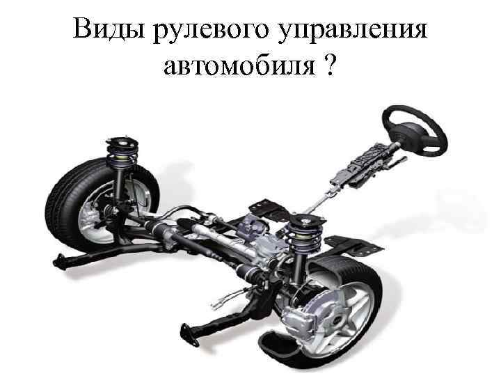 Виды рулевого управления автомобиля ? 