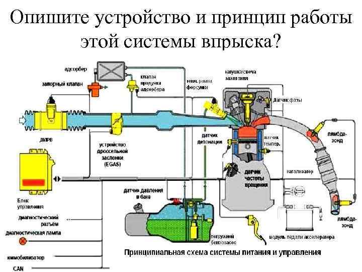 Опишите устройство и принцип работы этой системы впрыска? 