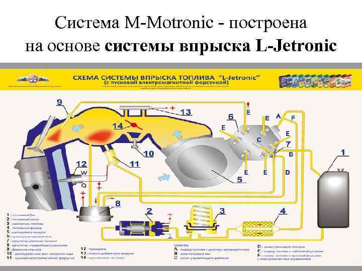 Система M-Motronic - построена на основе системы впрыска L-Jetronic 