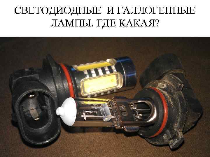 СВЕТОДИОДНЫЕ И ГАЛЛОГЕННЫЕ ЛАМПЫ. ГДЕ КАКАЯ? 