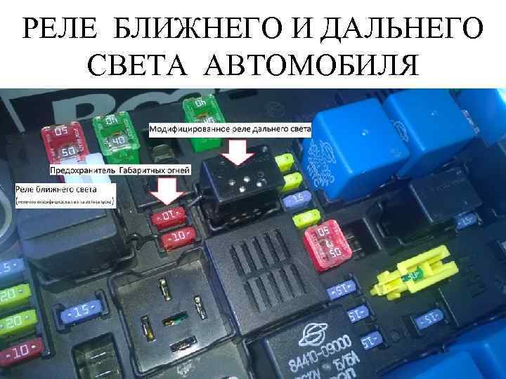 РЕЛЕ БЛИЖНЕГО И ДАЛЬНЕГО СВЕТА АВТОМОБИЛЯ 