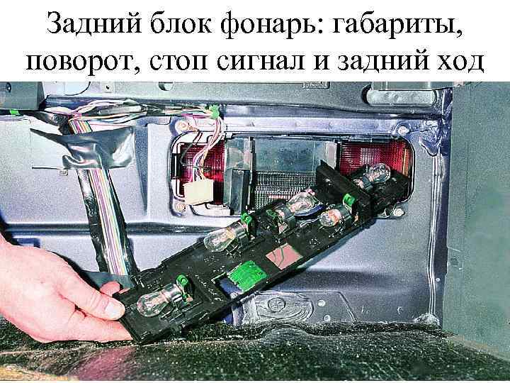 Задний блок фонарь: габариты, поворот, стоп сигнал и задний ход 