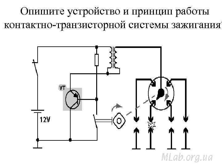 Опишите устройство и принцип работы контактно-транзисторной системы зажигания? 