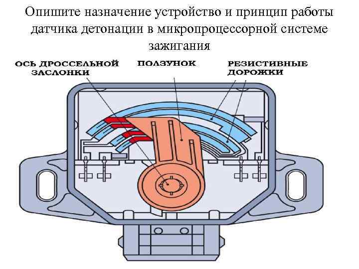 Опишите назначение устройство и принцип работы датчика детонации в микропроцессорной системе зажигания 