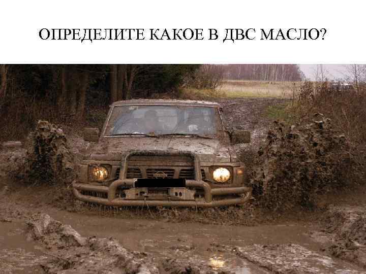 ОПРЕДЕЛИТЕ КАКОЕ В ДВС МАСЛО? 