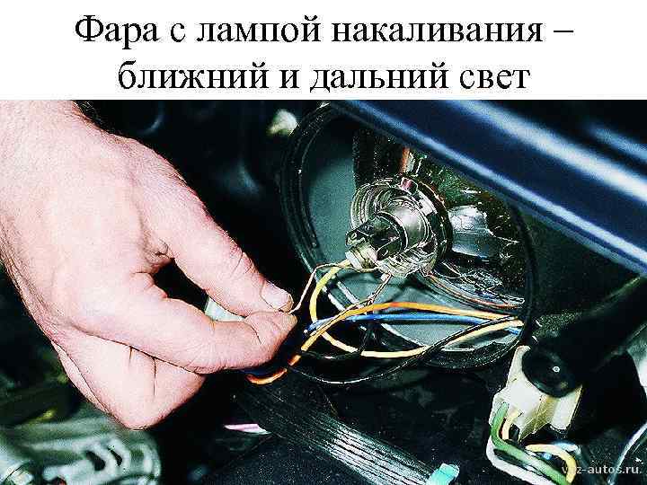 Фара с лампой накаливания – ближний и дальний свет 