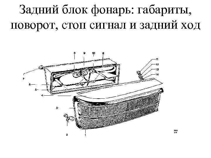 Задний блок фонарь: габариты, поворот, стоп сигнал и задний ход 