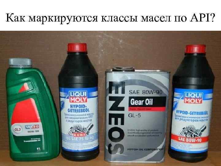 Как маркируются классы масел по API? 