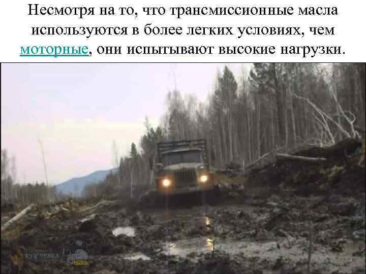 Несмотря на то, что трансмиссионные масла используются в более легких условиях, чем моторные, они