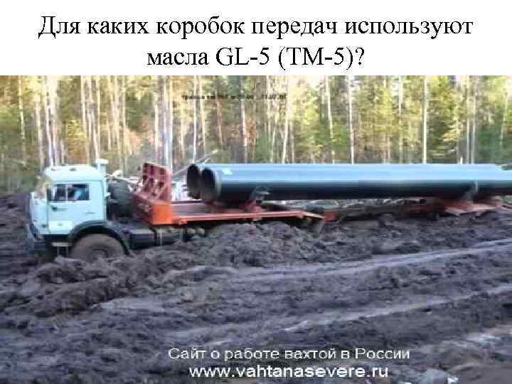 Для каких коробок передач используют масла GL-5 (ТМ-5)? 