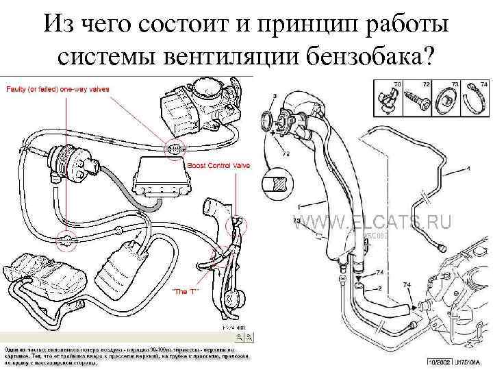 Из чего состоит и принцип работы системы вентиляции бензобака? 