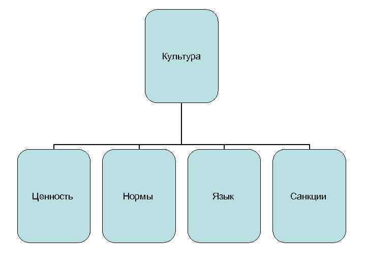 Культура Ценность Нормы Язык Санкции 