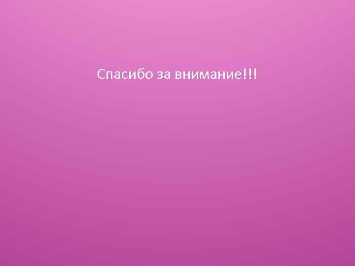 Спасибо за внимание!!! 