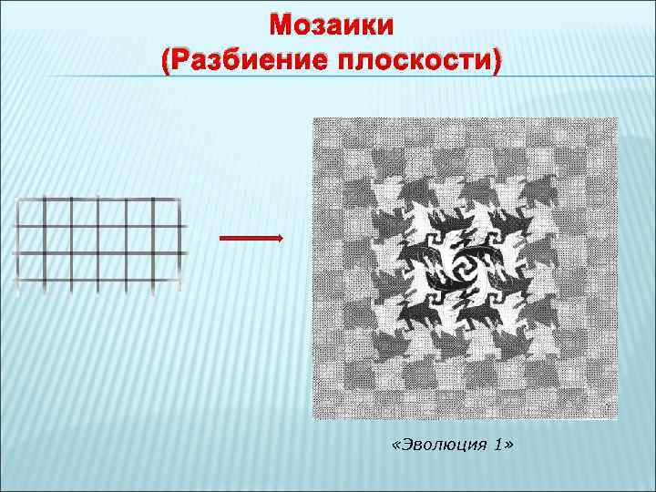 Мозаики (Разбиение плоскости) «Эволюция 1» 