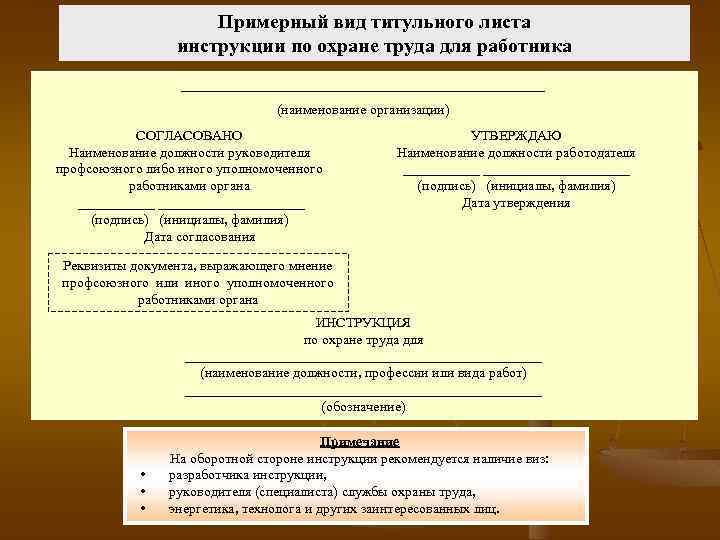 Как оформить инструкцию по охране труда образец 2022