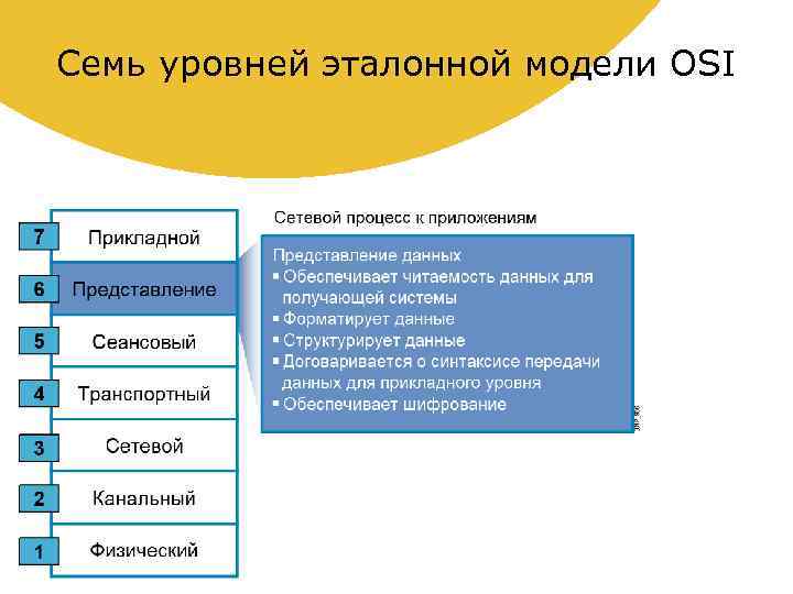 Семь уровней эталонной модели OSI 