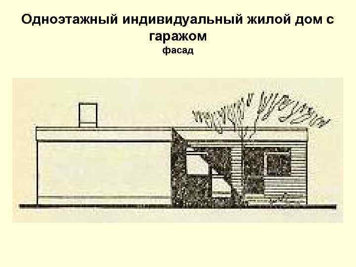 Одноэтажный индивидуальный жилой дом с гаражом фасад 