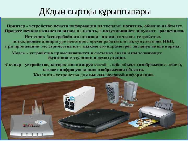  ДКдың сыртқы құрылғылары 